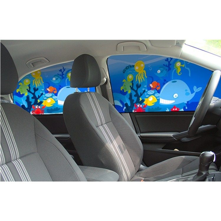 Car Cartoon Magnetic Sunshade Sunscreen Telescopic Collapsible Sunshield, Size:Co-pilot(Rabbit)