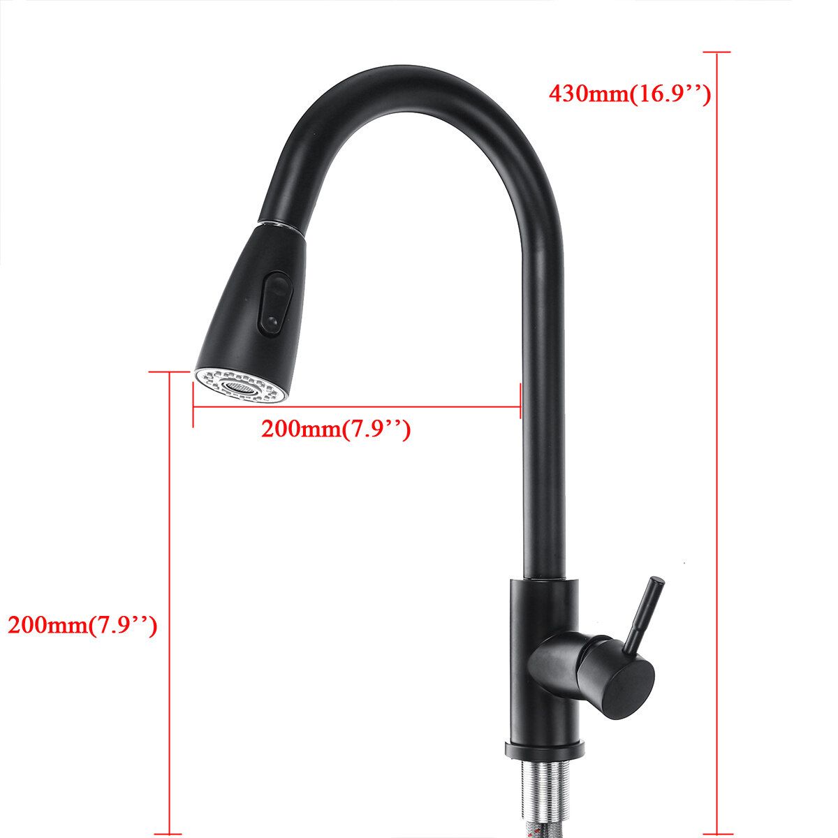 (Pull-out) Modern 360° Kitchen Sink Tap Faucet Spray Sink Mixer Tap Single Handle Tap Pull Out Spray Mixer Single Lever Swivel Spout Tap