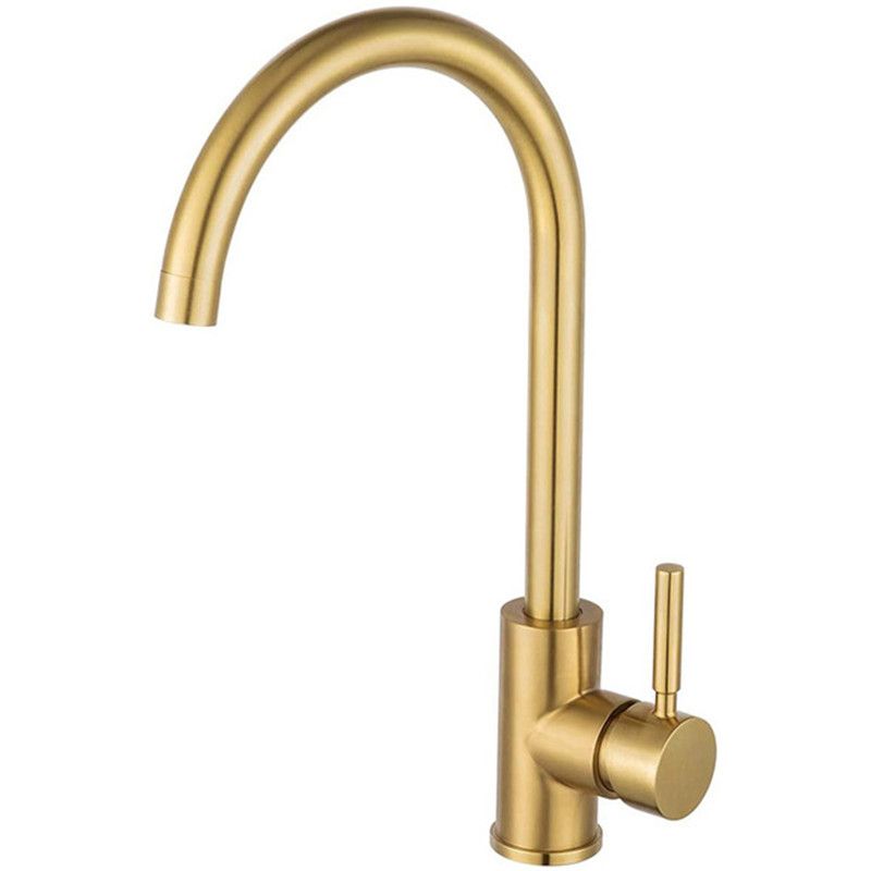 Kitchen Faucet Stainless Steel Wiredrawing Golden Color Hot
