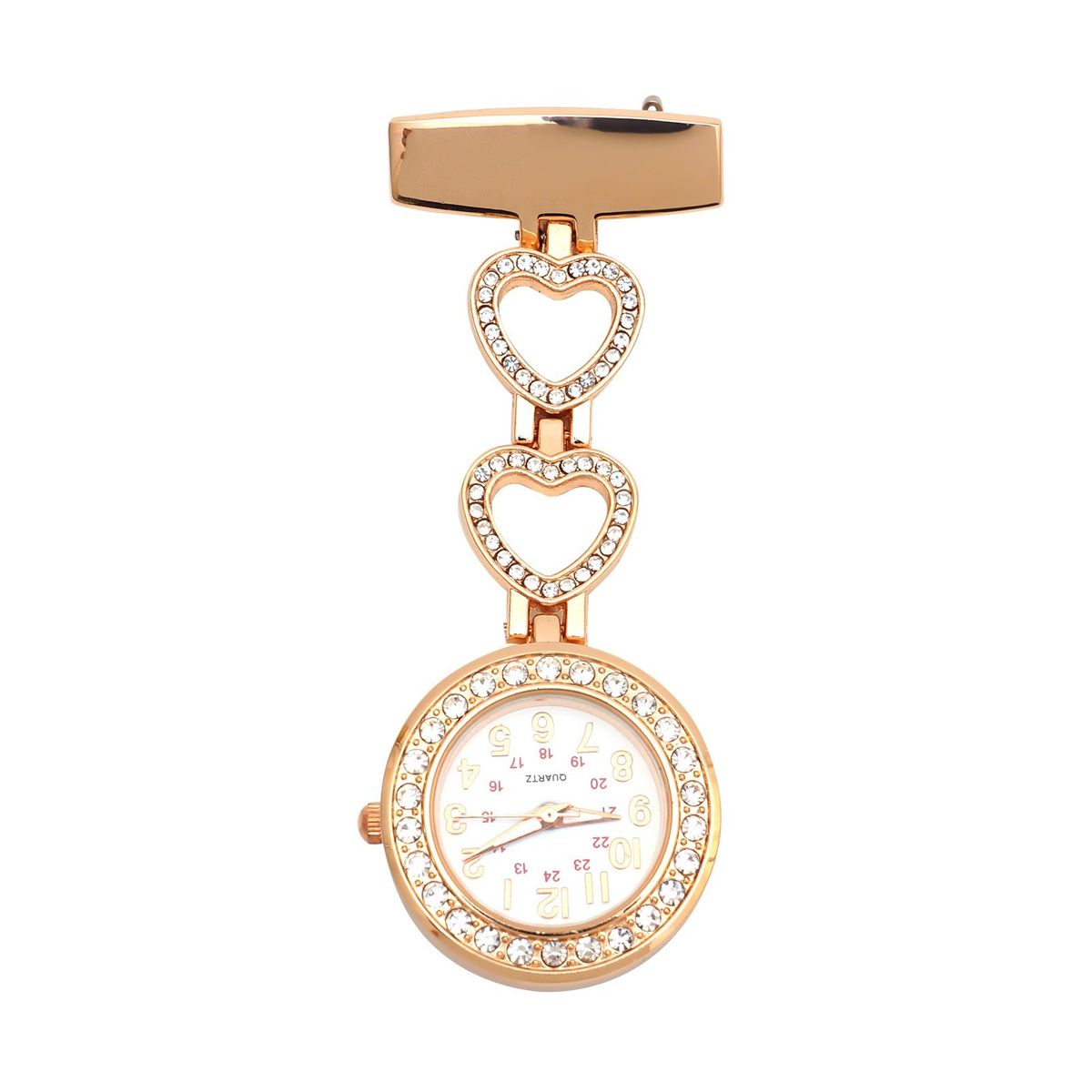 Nurse Lapel Pin Watch Fob Watch Clip-on Diamond Hanging
