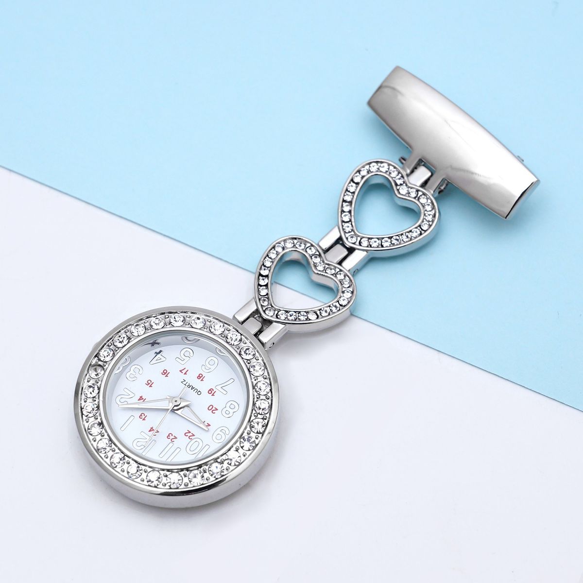 Nurse Lapel Pin Watch Fob Watch Clip-on Diamond Hanging