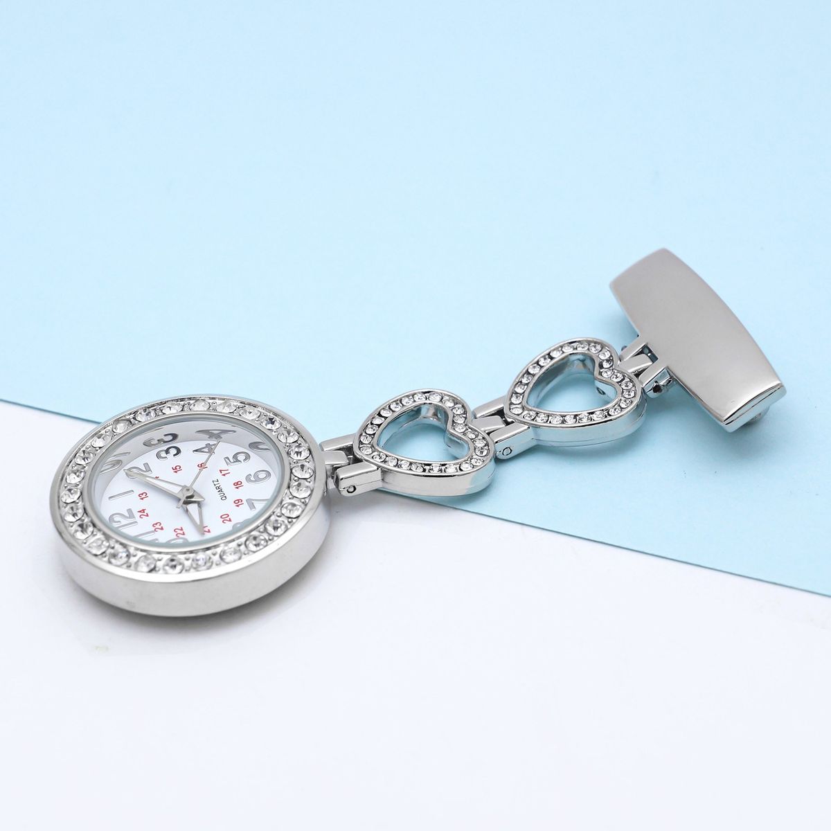 Nurse Lapel Pin Watch Fob Watch Clip-on Diamond Hanging