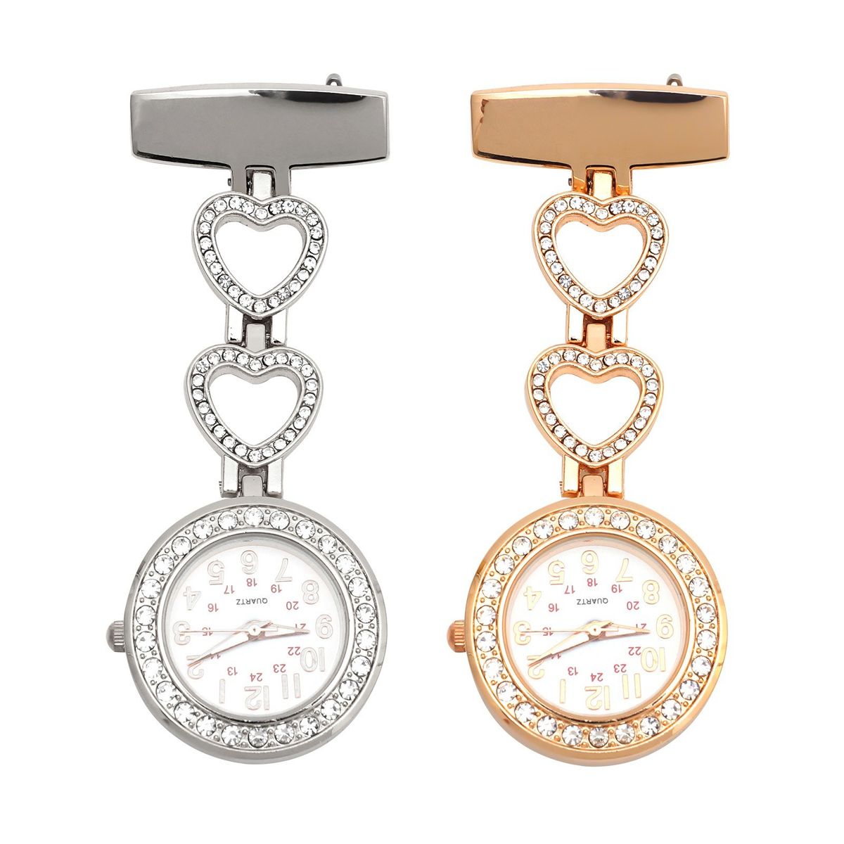 Nurse Lapel Pin Watch Fob Watch Clip-on Diamond Hanging
