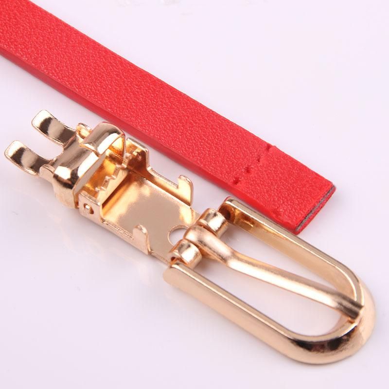 Women'S Fashion PU Skinny Belts Thin Belt