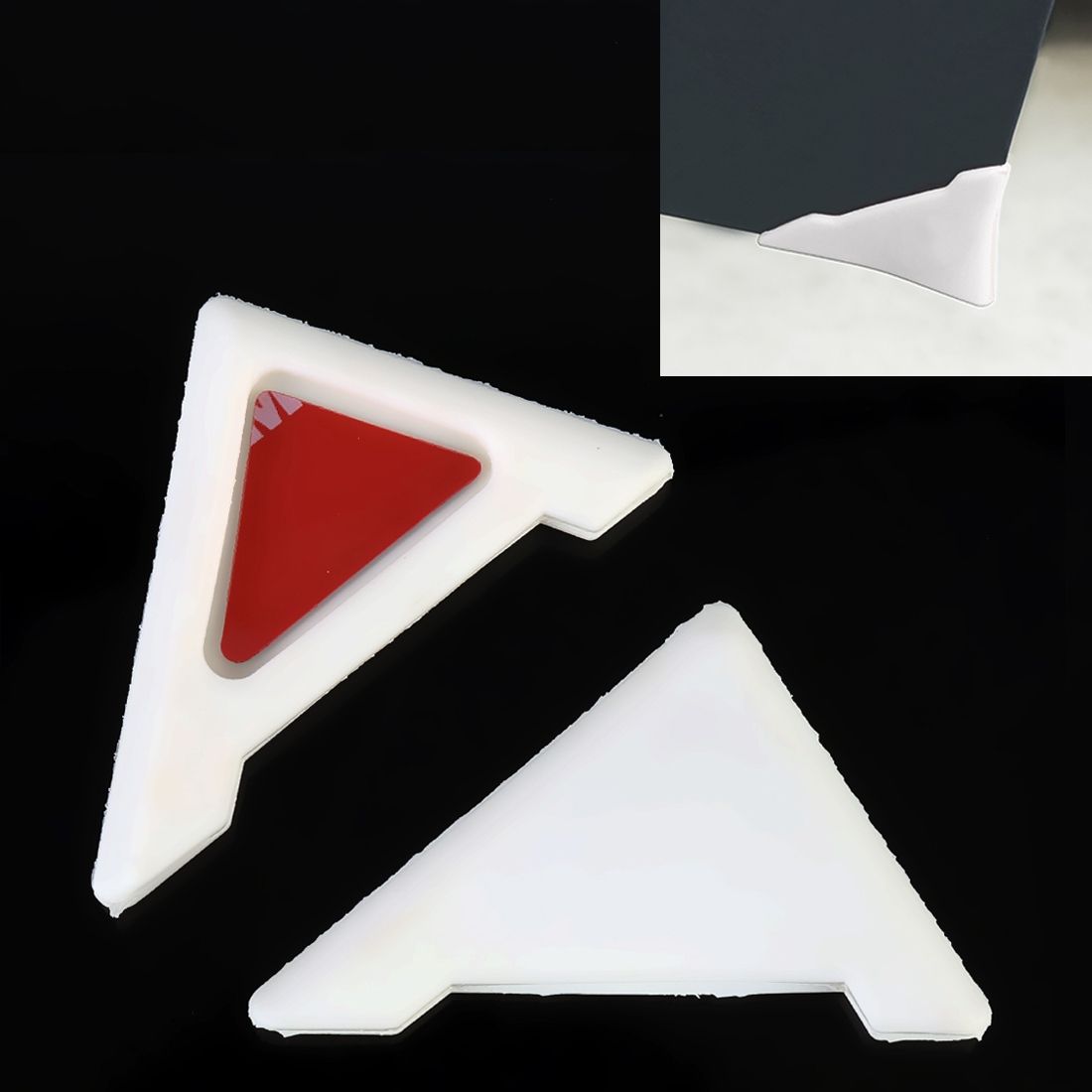 Universal Car Body Silicone Anti-collision Sticker Door Corner Protector(White)