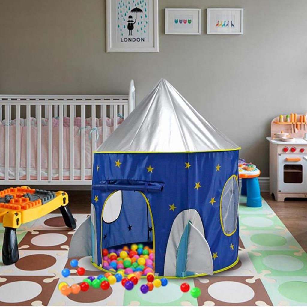 Portable Pop Up Star Printed Space  Castle Play Tent Kids/Baby