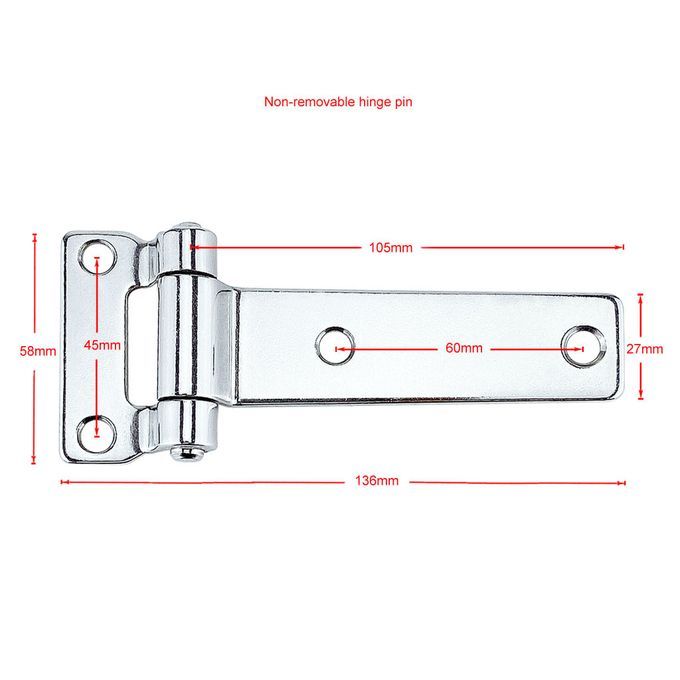 2pcs Heavy Duty Stainless Steel Trailer Truck RV Door Rear Hinge