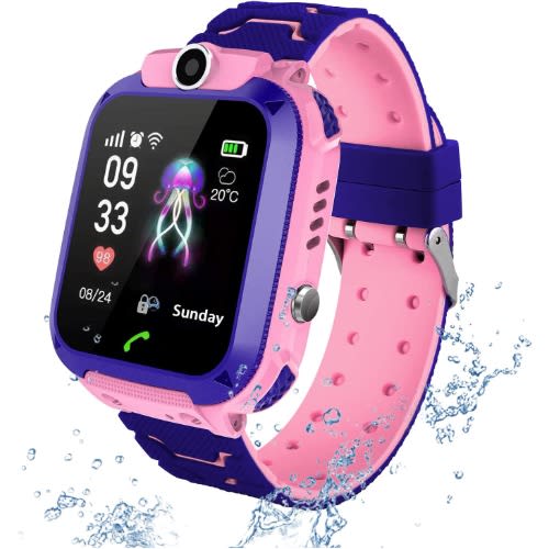 Kids Waterproof Touch Screen Smartwatch With Two-way Call SOS Games - Camera - Music