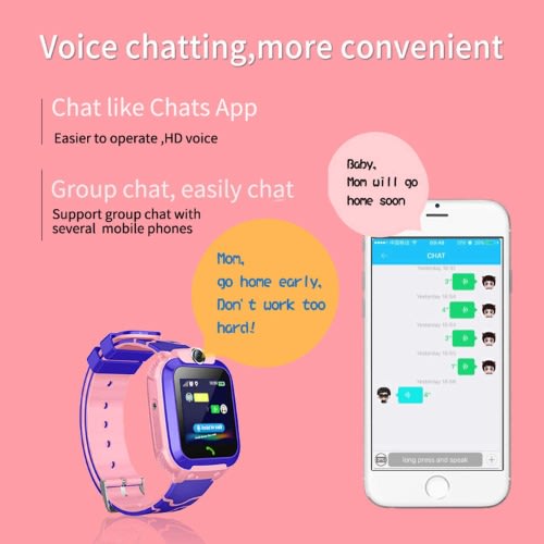 Kids Waterproof Touch Screen Smartwatch With Two-way Call SOS Games - Camera - Music