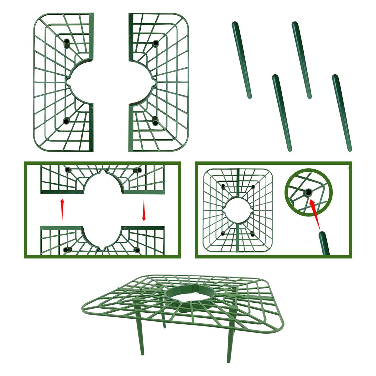 3PCS Strawberry Stand Frame Holder Balcony Planting Rack