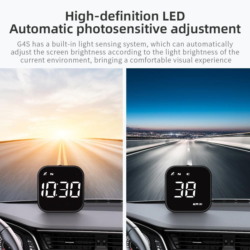 G4S GPS Car HUD Vehicle Head up Display Digital Speedometer Compass Direction Driver Fatigue Alert Speeding Alarm System