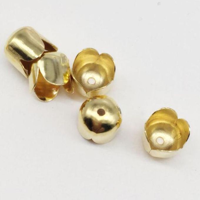 2x100Pieces Leather Cord End Caps Tassel Cap Bead Cover For DIY