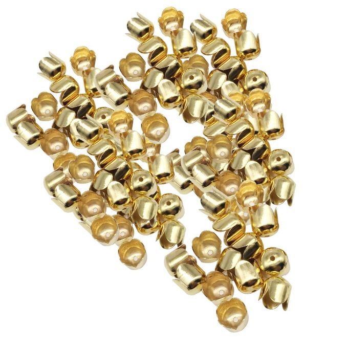 2x100Pieces Leather Cord End Caps Tassel Cap Bead Cover For DIY