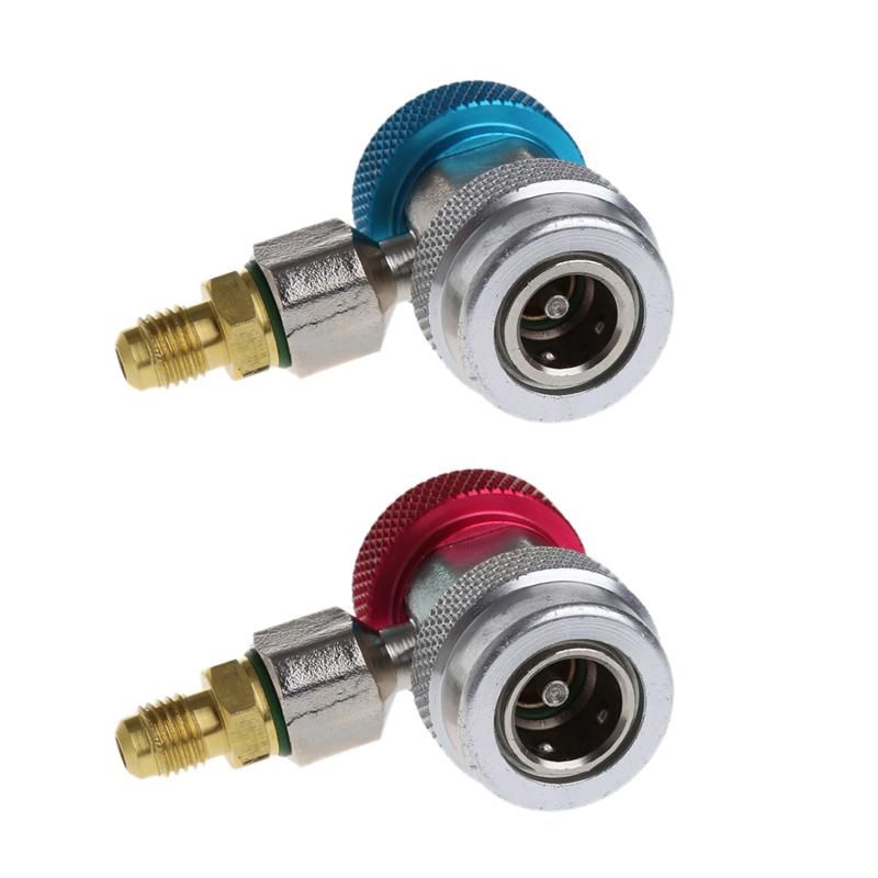 2Pcs Car Auto Freon R134A H/L Quick Coupler Adapters Air