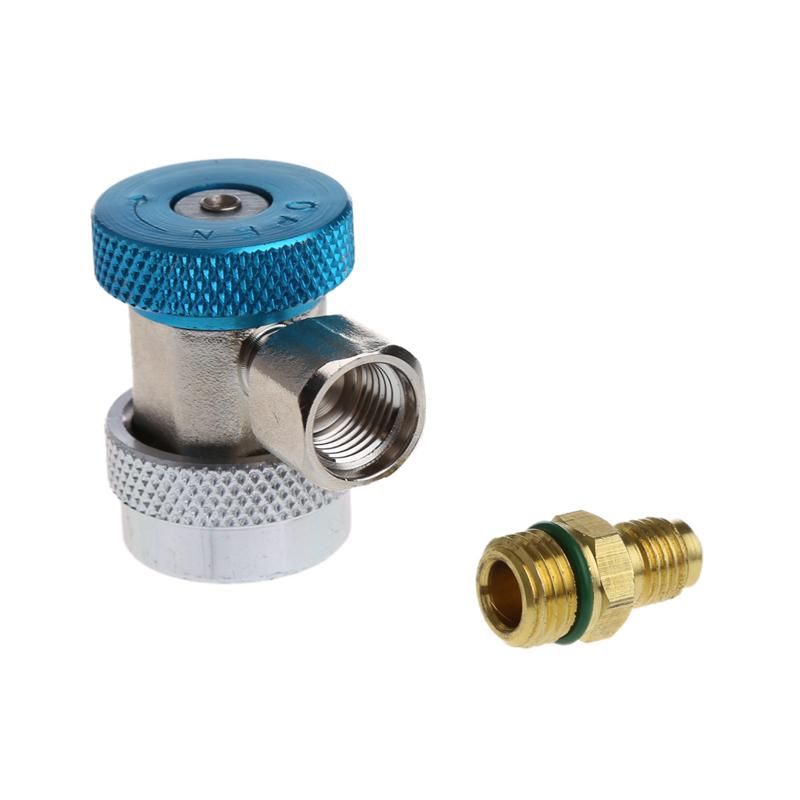 2Pcs Car Auto Freon R134A H/L Quick Coupler Adapters Air