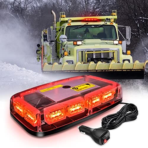 Nilight 12 Roof Top Strobe Lights 48LED Red Hazard Light Eme