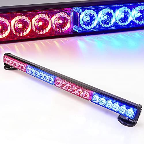 LEJX 24 RedBlue Wireless Traffic Advisor Emergency Lights Ba