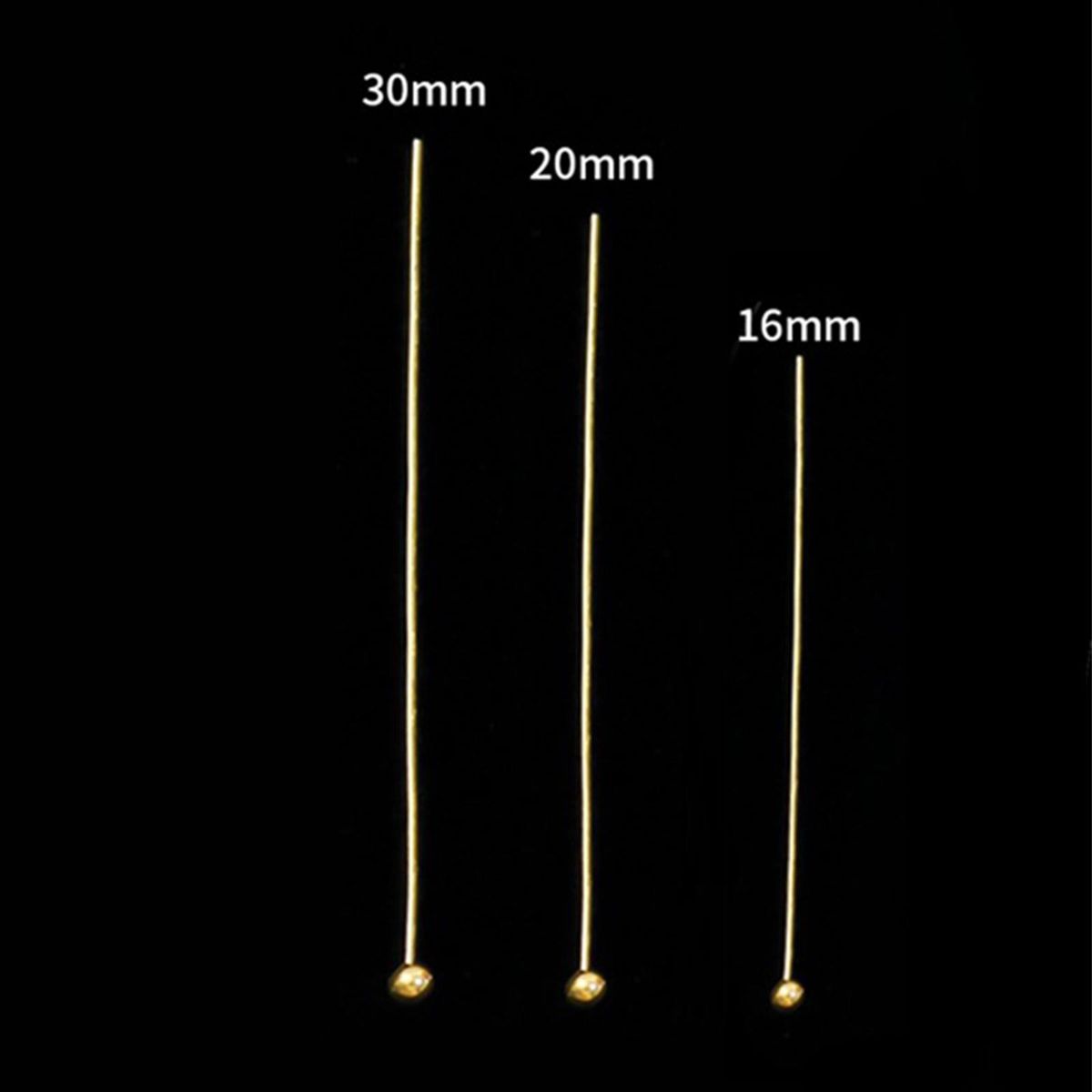 200pcs Ball Head Pins For Jewelry Making Gold Silver Headpins For DIY