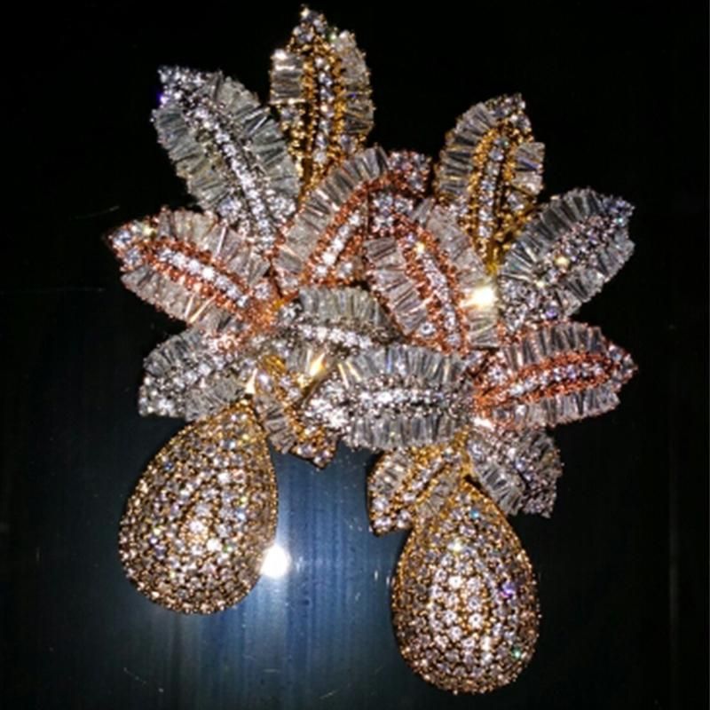 Large Long Bridal Wedding Earrings European and American