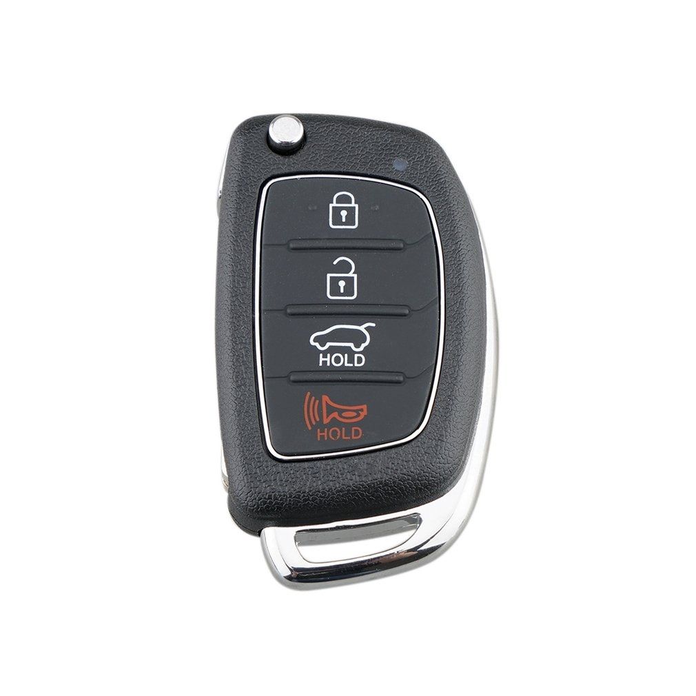 For Hyundai 4-button Folding Car Key Shell With Metal Edge Solaris Ix35 Ix4 Santa