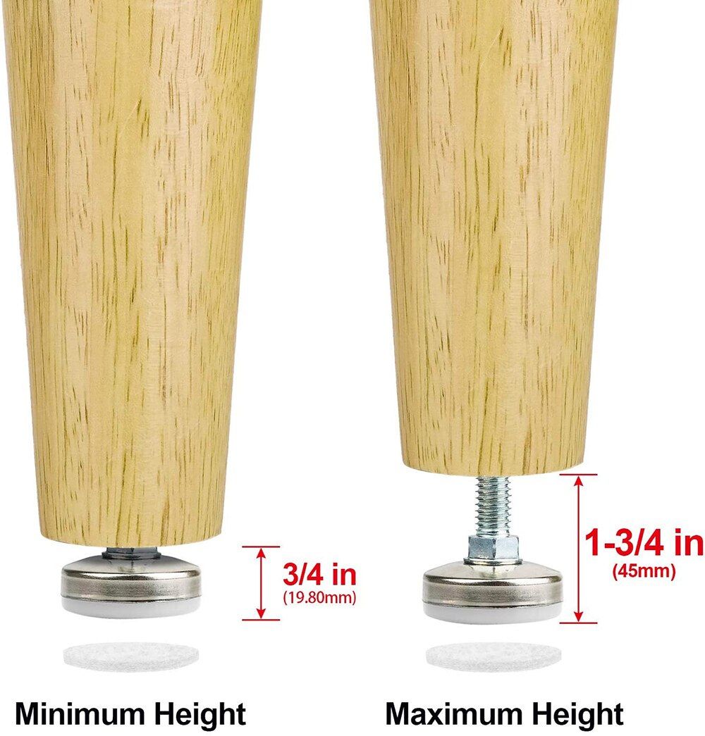 Heavy Duty Furniture Leveling Feet, Adjustable Furniture Leg Levelers ​for Tables Chairs Cabinets Sofa Raiser, Support 1320LB
