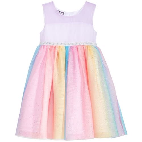 Special Occasion Girls' Dress & Hair Bow Clip Set