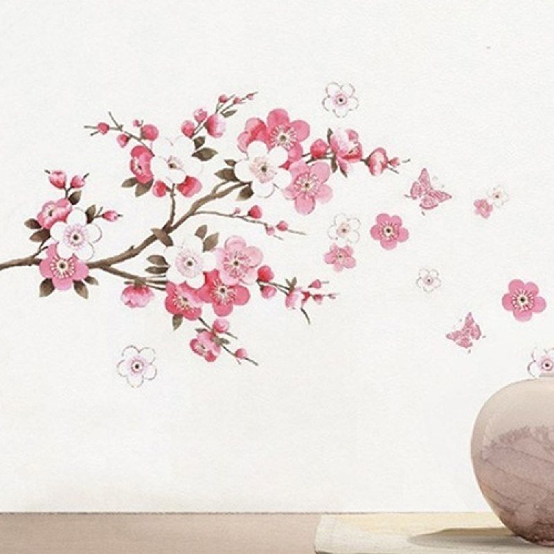 Cherry Blossom Flower Bedroom Room DIY Art Vinyl Decal Home-