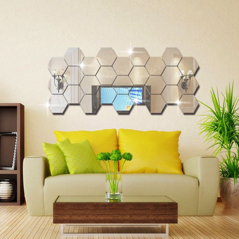 Mirror Wall Stickers Bedroom Living Room DIY Wall Stickers