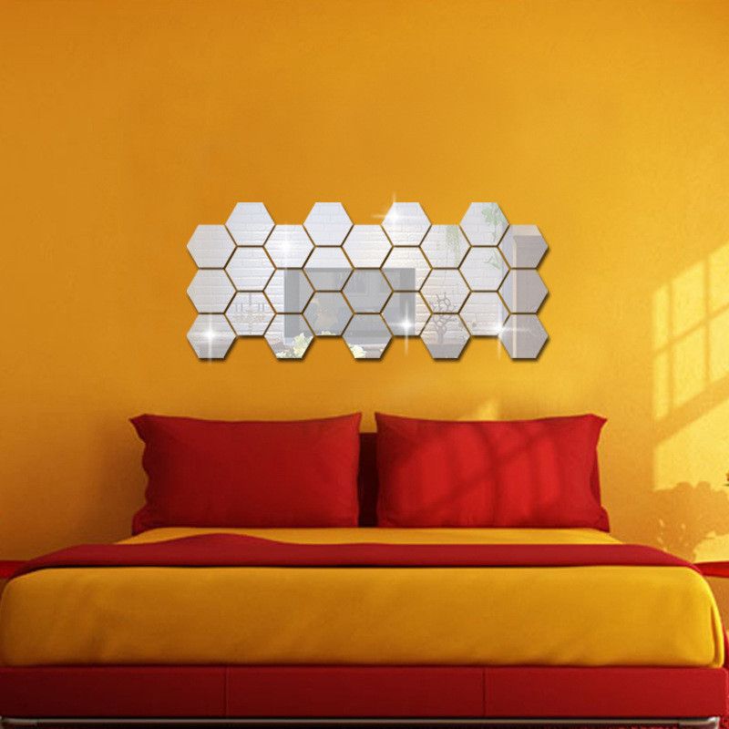 Mirror Wall Stickers Bedroom Living Room DIY Wall Stickers