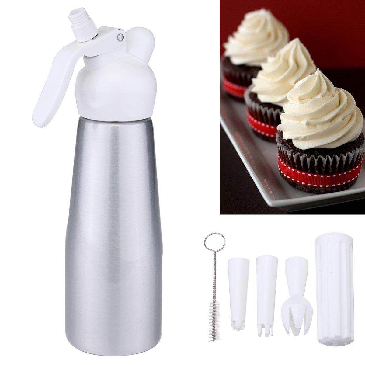 Dispensers Silver Creamer Foam 275x80x42MM 0.5 Litre/1 Pint Drink Cake