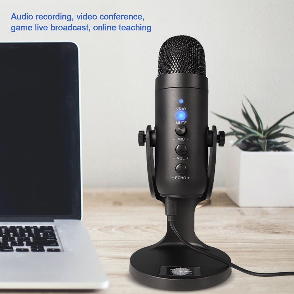 USB Condenser Recording PodcastLive Broadcast Voice Chat  Microphone