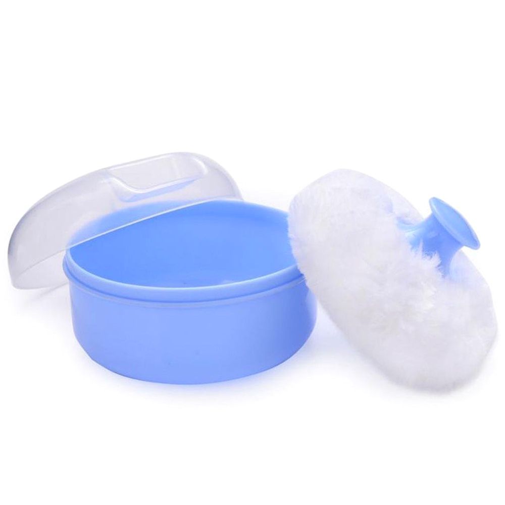 Baby Soft Face Body Cosmetic Powder Puff Sponge Box Case