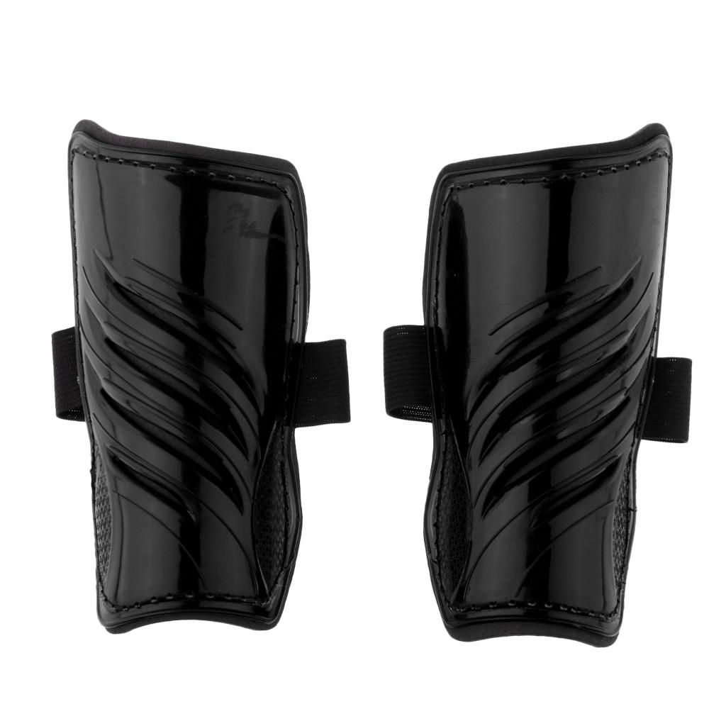 Boys Kids Football Soccer Shin Pads Shin Guards Ankle Guard Black