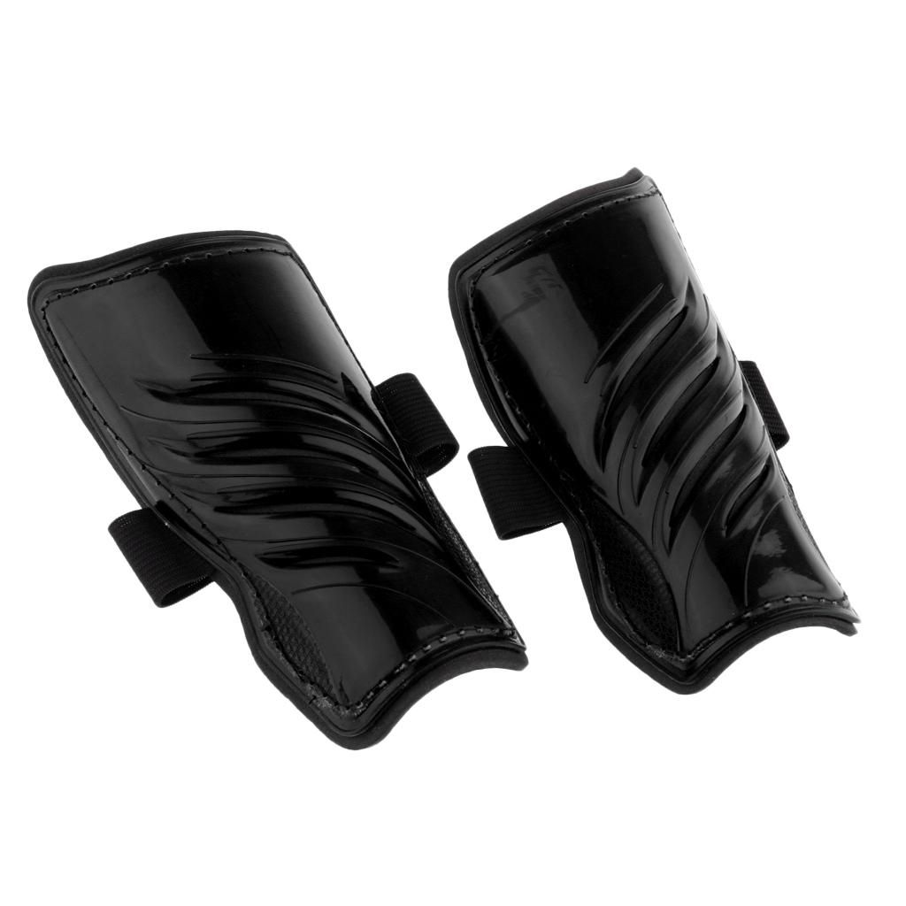 Boys Kids Football Soccer Shin Pads Shin Guards Ankle Guard Black