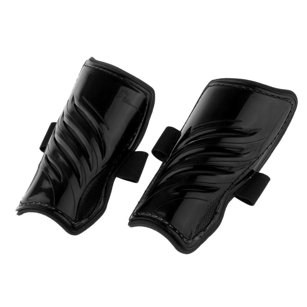 Boys Kids Football Soccer Shin Pads Shin Guards Ankle Guard Black