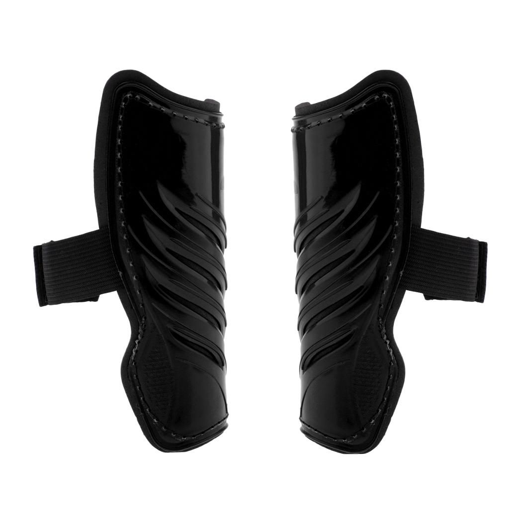 Boys Kids Football Soccer Shin Pads Shin Guards Ankle Guard Black