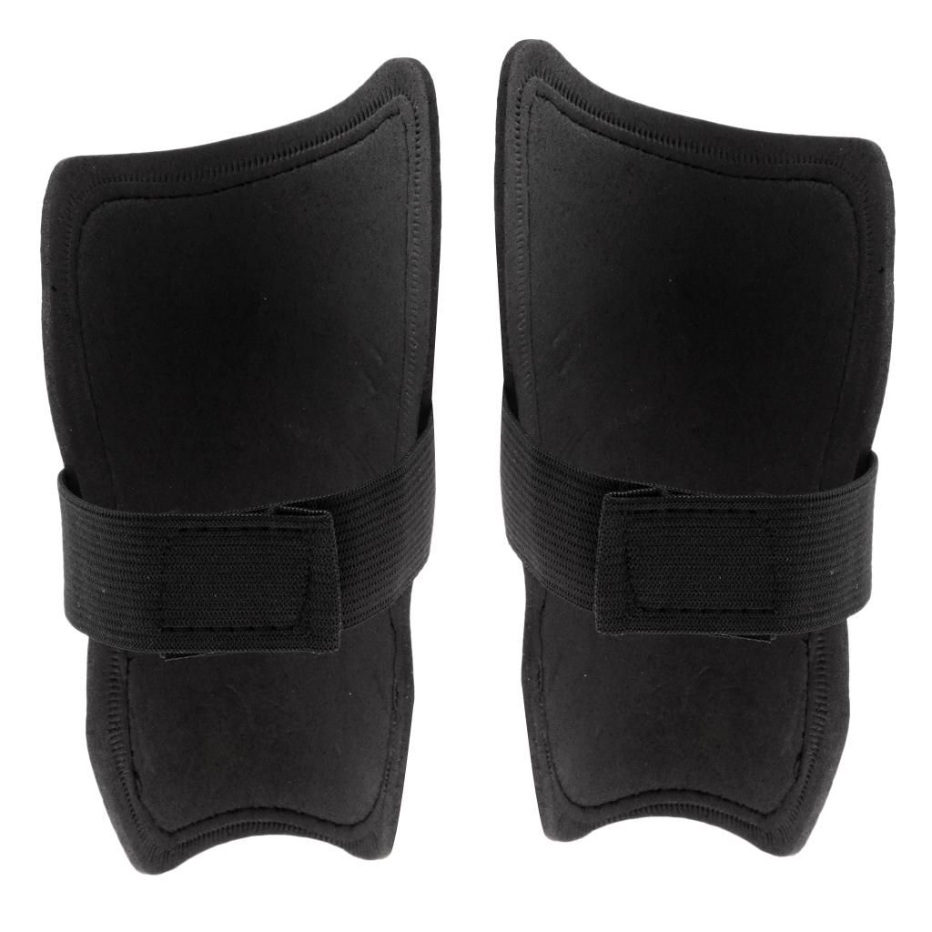 Boys Kids Football Soccer Shin Pads Shin Guards Ankle Guard Black