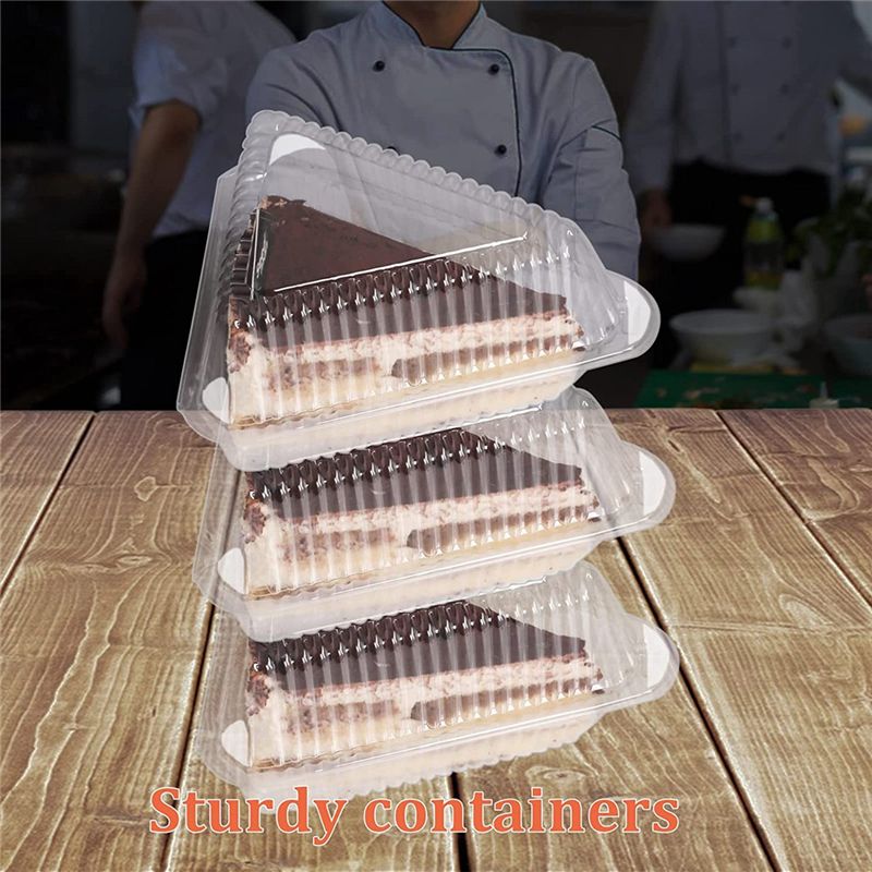 100Pcs Triangle Cheesecake Boxes Triangle Pie Holders Cake B
