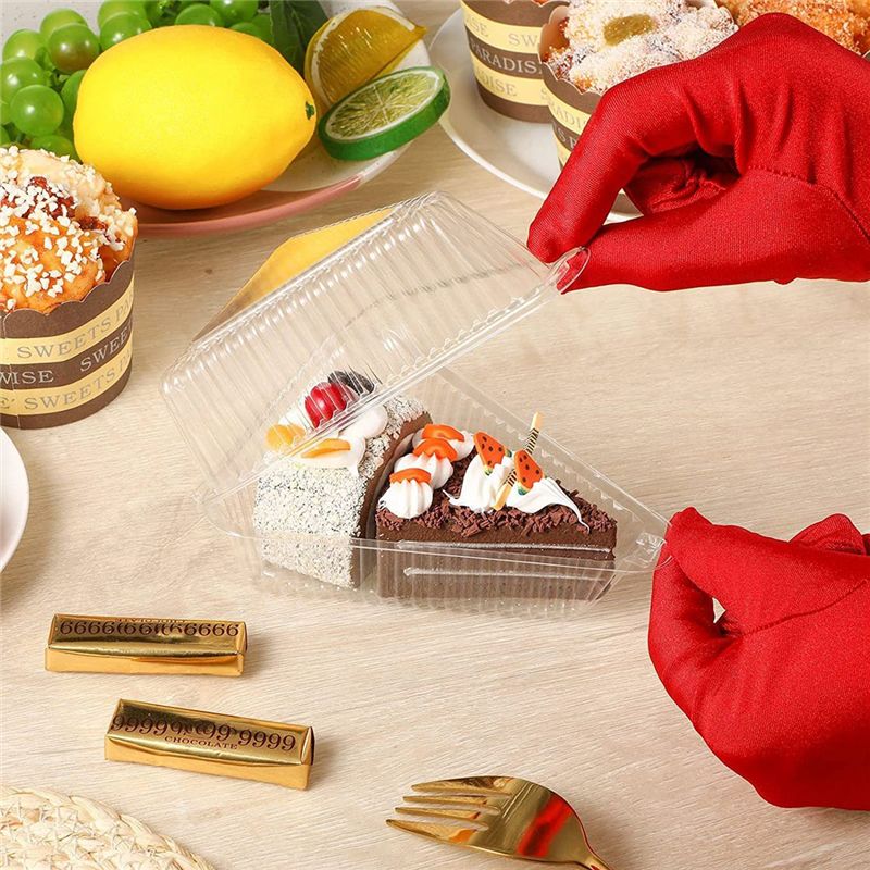 100Pcs Triangle Cheesecake Boxes Triangle Pie Holders Cake B