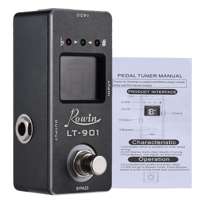 Mini Chromatic Guitar Tuner Pedal Effect True Bypass LCD