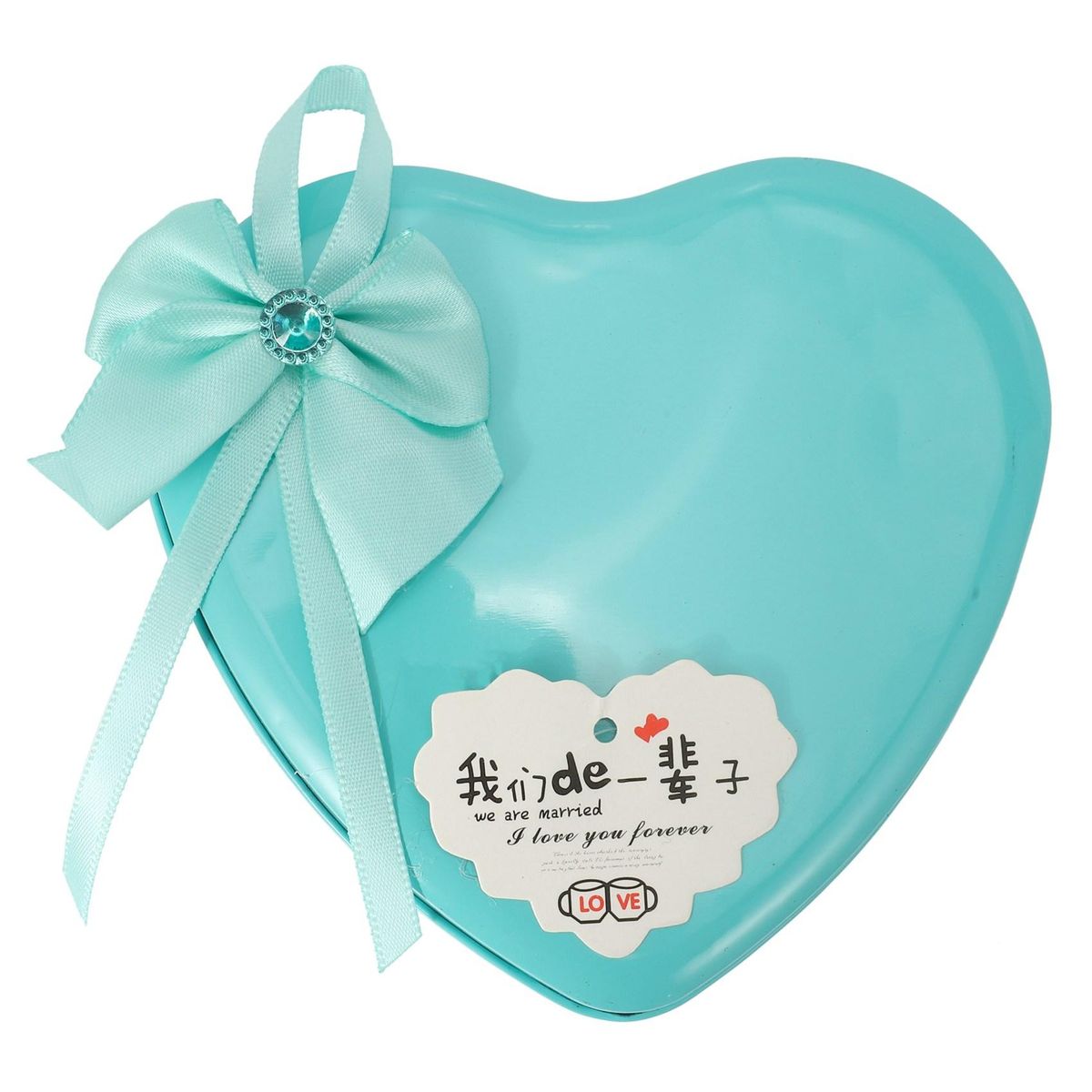 11Pcs/Box Soap Flower Heart Shape-Blue