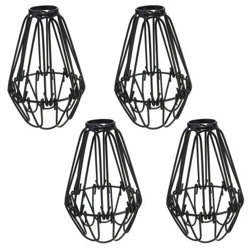 4 Pack Lamp Guard, Adjustable Lamp Cage, Black