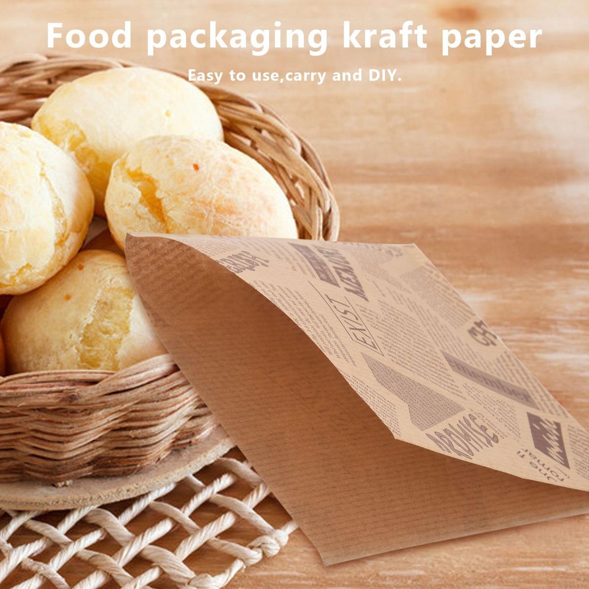 100pcs 12x12cm Sandwich Donut Bread Bag Doughnut Paper Bags Oilproof Bread Craft Food Packing Kraft