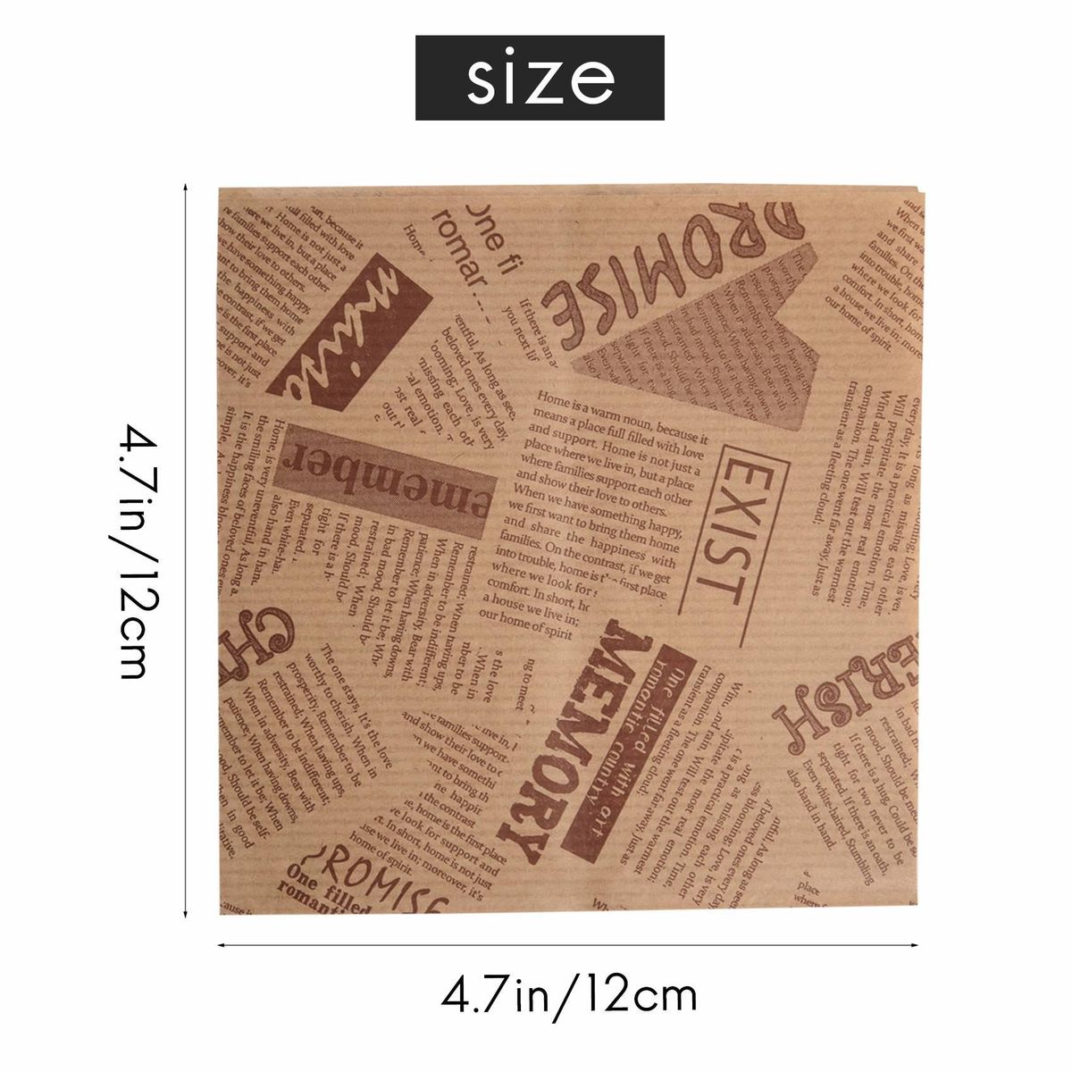 100pcs 12x12cm Sandwich Donut Bread Bag Doughnut Paper Bags Oilproof Bread Craft Food Packing Kraft
