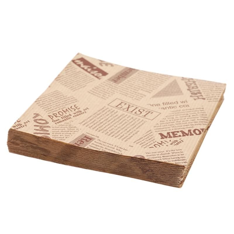100pcs 12x12cm Sandwich Donut Bread Bag Doughnut Paper Bags Oilproof Bread Craft Food Packing Kraft