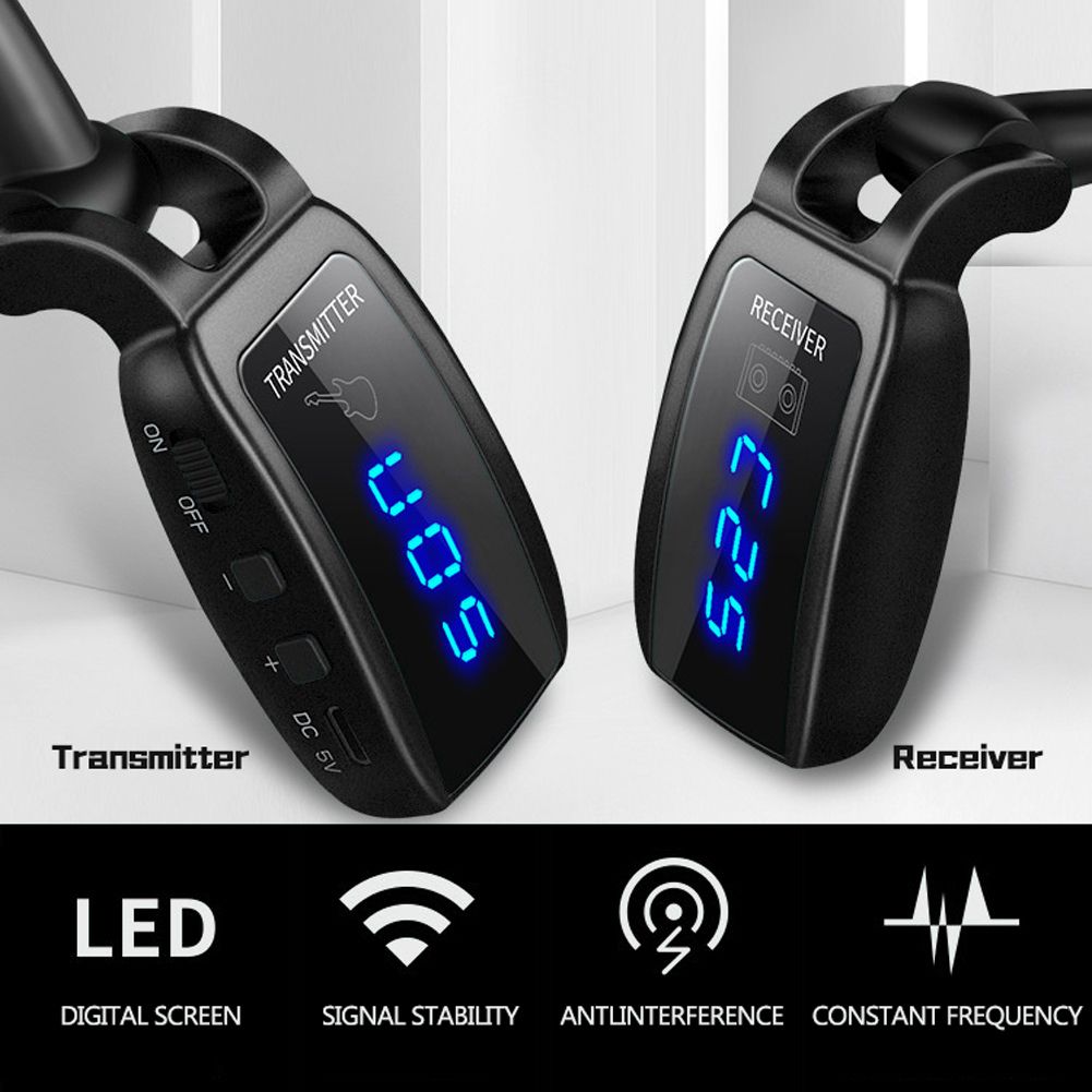 Wireless Guitar System Rechargeable Guitar Transmitter