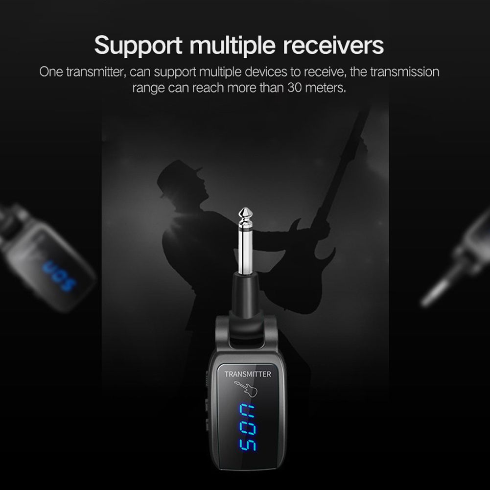 Wireless Guitar System Rechargeable Guitar Transmitter