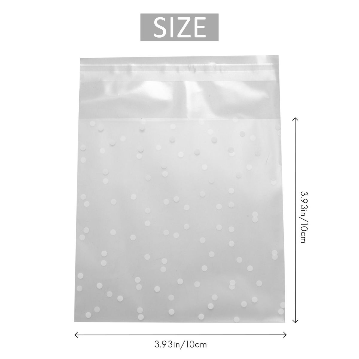 100pcs Frosted Cute Plastic Pack Candy Cookie Soap Packaging Bags Cupcake Self Adhesive Sample Gift Bag 10cm