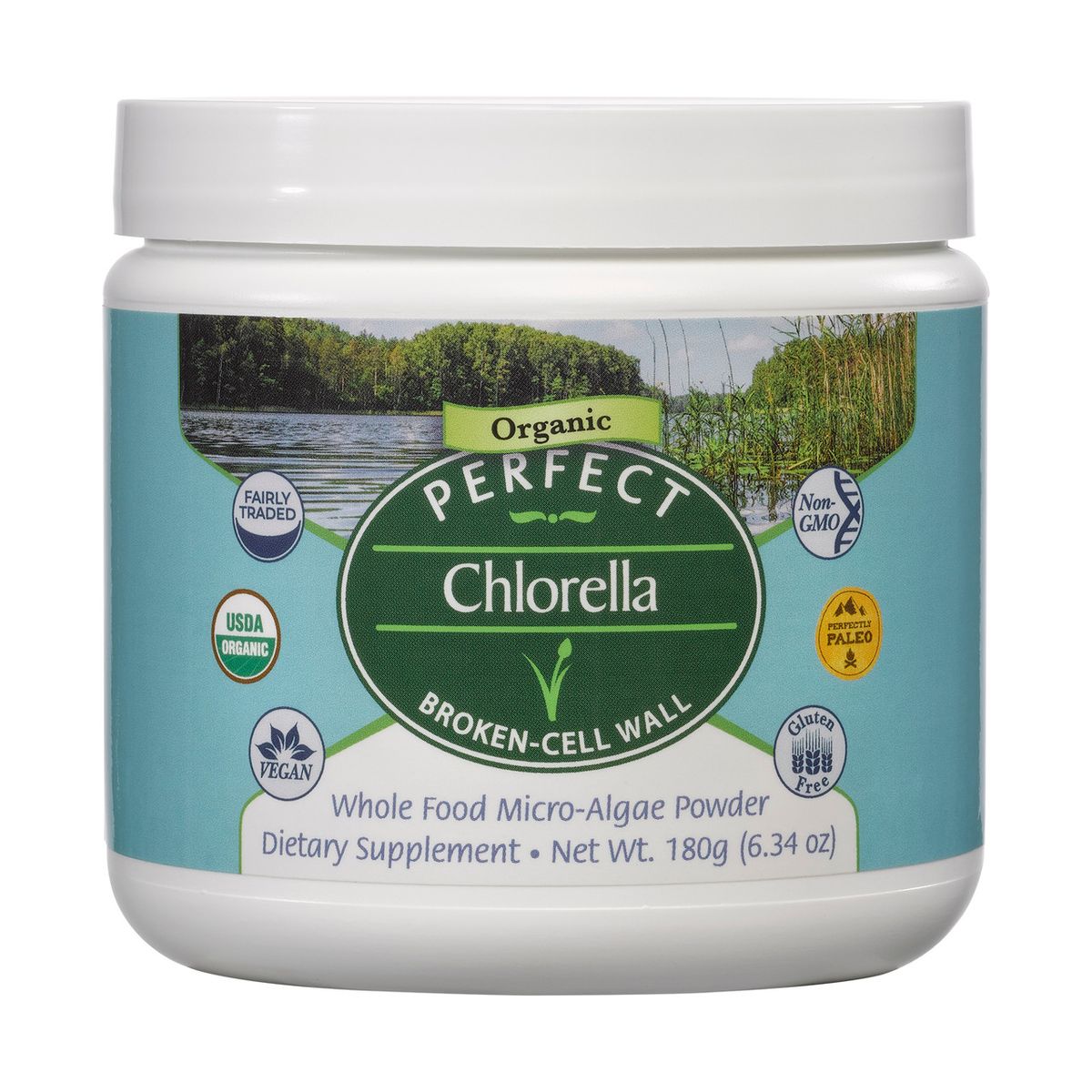 Chlorella - Organic & Fairly-Traded Chlorella - 180g Powder