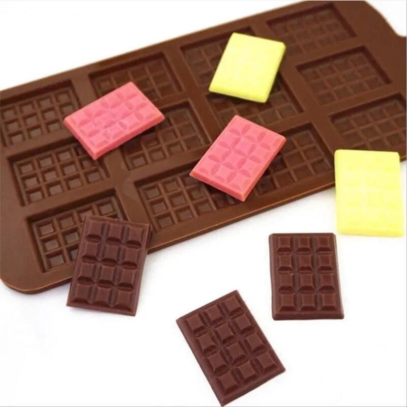 Silicone Mold 12 Even Chocolate Mold Fondant Molds DIY Candy Bar Mould Cake Decoration Tools Kitchen Baking Accessories
